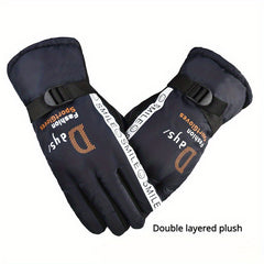 Outdoor Winter Gloves - Windproof Coldproof Skiing Gloves - 1 Pair