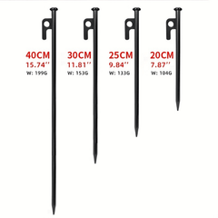 6pcs Heavy Duty Tent Stakes Extended Steel Ground Nails for Outdoor Camping