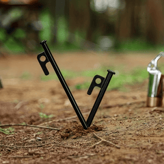 6pcs Heavy Duty Tent Stakes Extended Steel Ground Nails for Outdoor Camping