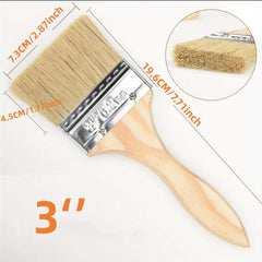 Thickened Natural Paint Brush Set with Small and Stain Brushes in Multiple Sizes
