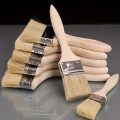 Thickened Natural Paint Brush Set with Small and Stain Brushes in Multiple Sizes