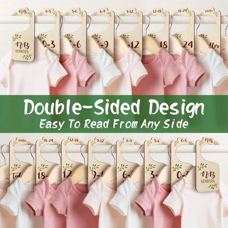 Wooden Closet Dividers Board With Ages Tag Clothes Classification Organizer