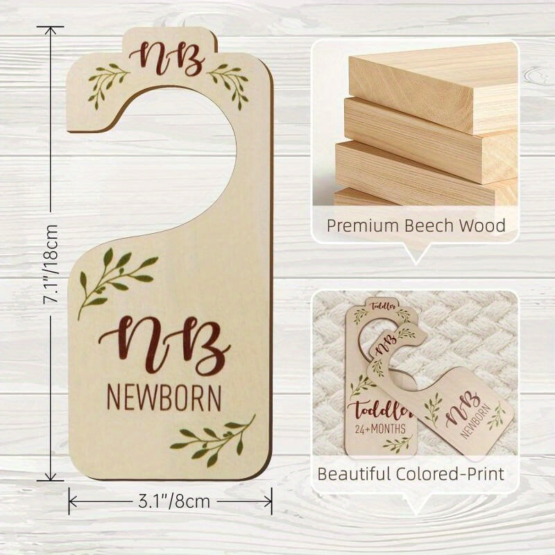 Wooden Closet Dividers Board With Ages Tag Clothes Classification Organizer