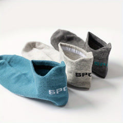 Men's Breathable Cotton Ankle Socks for Sports and Casual Wear