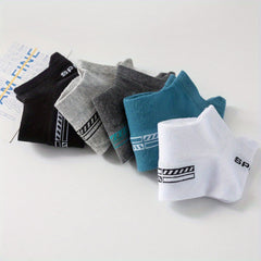 Men's Breathable Cotton Ankle Socks for Sports and Casual Wear