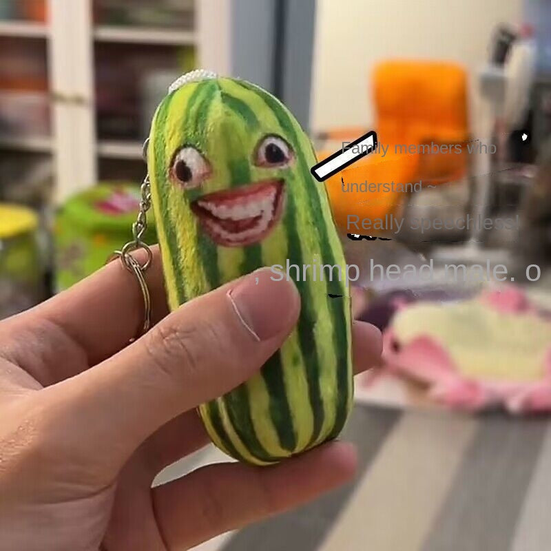 Watermelon Strip Pendant Keychain
