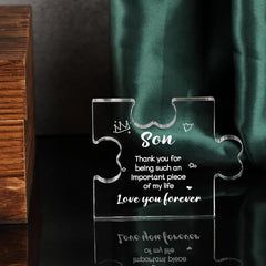 Acrylic Puzzle Plaque Mom's Gift To Son Birthday Christmas Thanksgiving