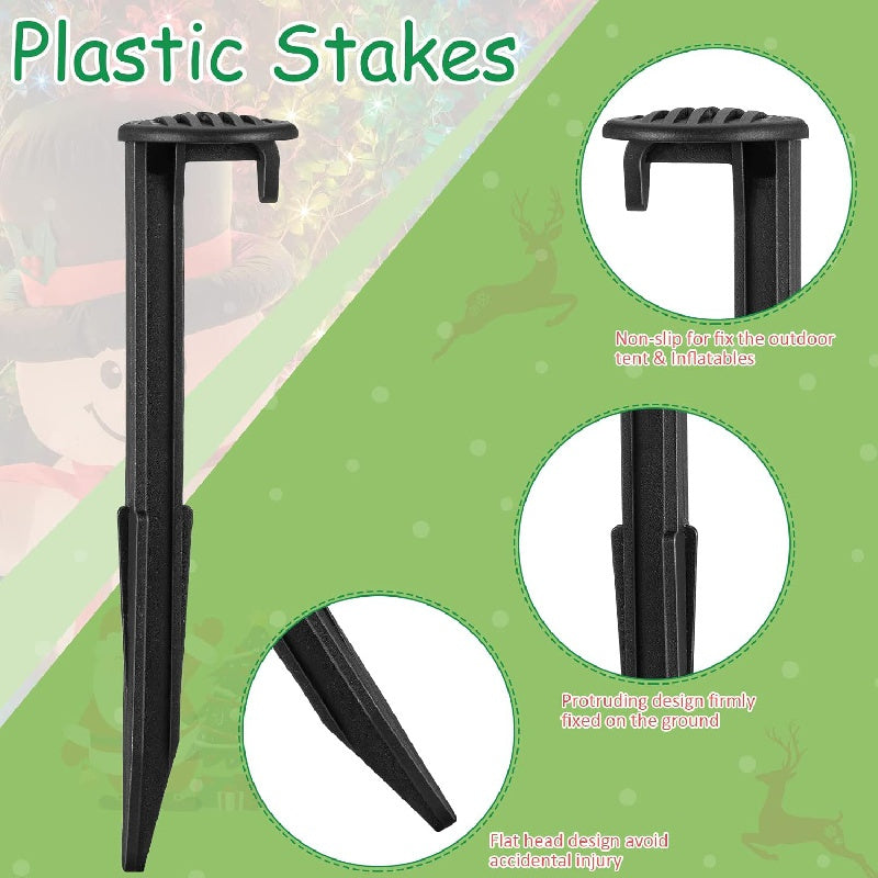 3pcs Stakes And Tethers Plastic Stake Tether With Hook