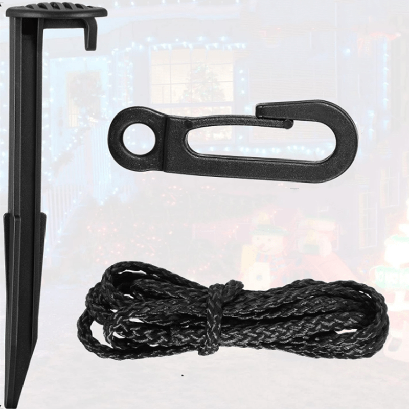3pcs Stakes And Tethers Plastic Stake Tether With Hook