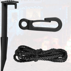 3pcs Stakes And Tethers Plastic Stake Tether With Hook