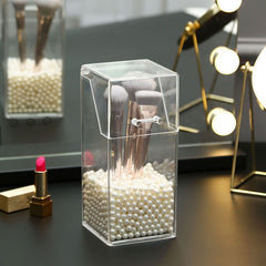 Transparent Acrylic Pen Holder Desktop Makeup Brush Lipstick Storage Box