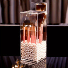 Transparent Acrylic Pen Holder Desktop Makeup Brush Lipstick Storage Box