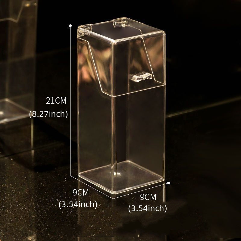 Transparent Acrylic Pen Holder Desktop Makeup Brush Lipstick Storage Box