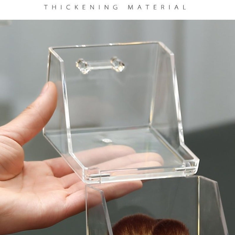 Transparent Acrylic Pen Holder Desktop Makeup Brush Lipstick Storage Box