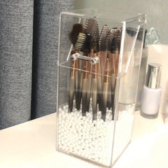 Transparent Acrylic Pen Holder Desktop Makeup Brush Lipstick Storage Box