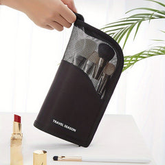 Large Capacity Stand Up Makeup Brush Organizer Bag