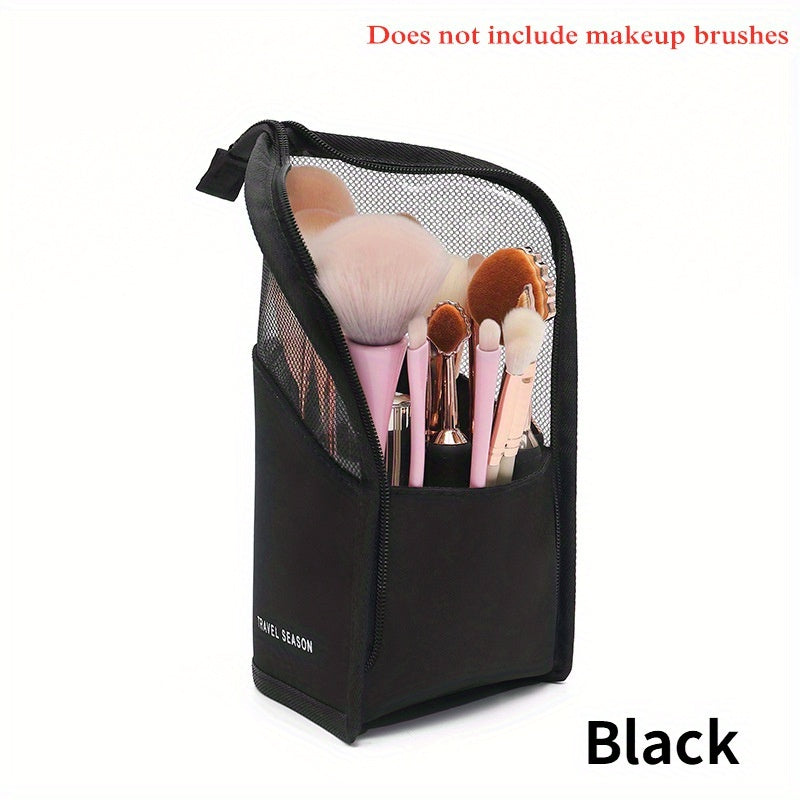 Large Capacity Stand Up Makeup Brush Organizer Bag