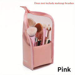Large Capacity Stand Up Makeup Brush Organizer Bag