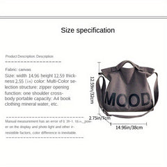 Large Capacity Women's Canvas Tote Bag for Outdoors