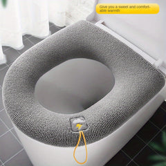 Thickened Toilet Seat Cover Knitted Cushion Washable Bathroom Accessory
