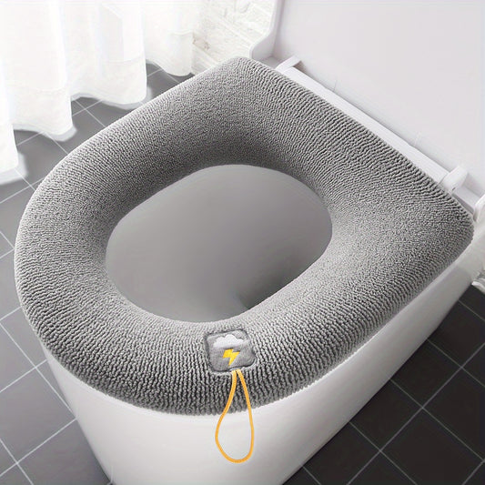 Thickened Toilet Seat Cover Knitted Cushion Washable Bathroom Accessory