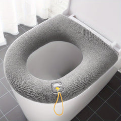 Thickened Toilet Seat Cover Knitted Cushion Washable Bathroom Accessory
