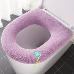 Thickened Toilet Seat Cover Knitted Cushion Washable Bathroom Accessory