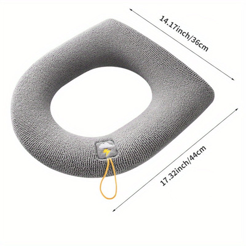 Thickened Toilet Seat Cover Knitted Cushion Washable Bathroom Accessory