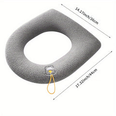 Thickened Toilet Seat Cover Knitted Cushion Washable Bathroom Accessory