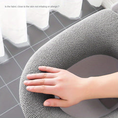 Thickened Toilet Seat Cover Knitted Cushion Washable Bathroom Accessory
