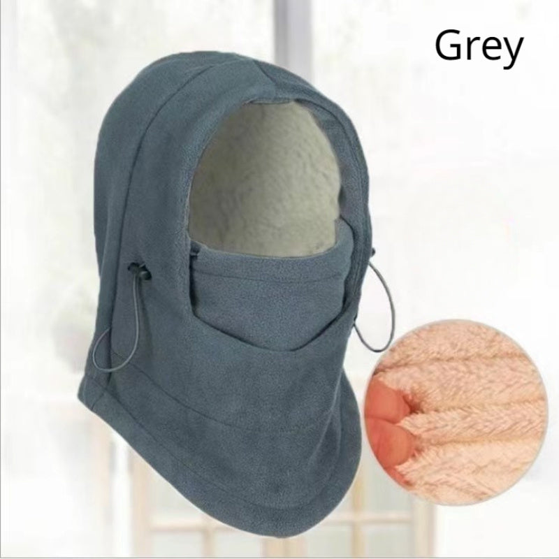 Winter Velvet Lined Balaclava Windproof Thermal Hat With Face Cover