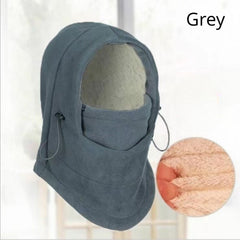 Winter Velvet Lined Balaclava Windproof Thermal Hat With Face Cover