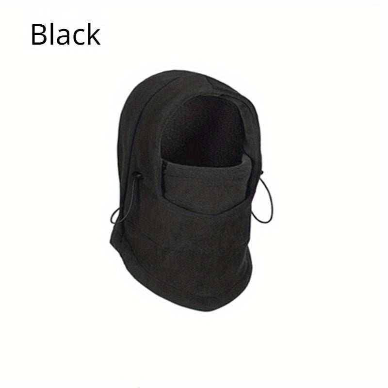 Winter Velvet Lined Balaclava Windproof Thermal Hat With Face Cover