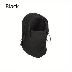 Winter Velvet Lined Balaclava Windproof Thermal Hat With Face Cover
