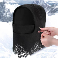 Winter Velvet Lined Balaclava Windproof Thermal Hat With Face Cover