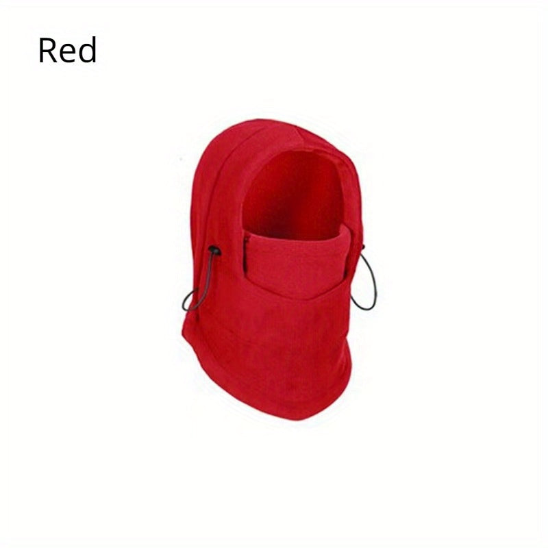 Winter Velvet Lined Balaclava Windproof Thermal Hat With Face Cover