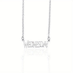 Stainless Steel Wednesday Letter Necklace