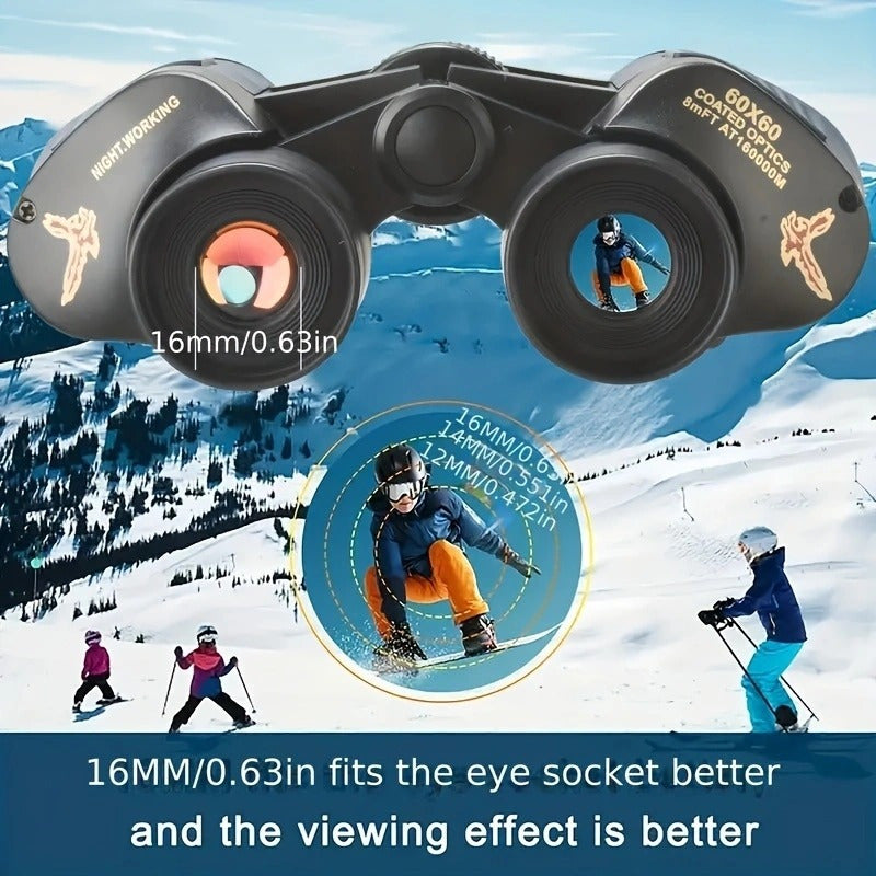 60X60 High Power Binoculars Portable Telescope for Sports & Sightseeing