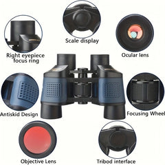 60X60 High Power Binoculars Portable Telescope for Sports & Sightseeing