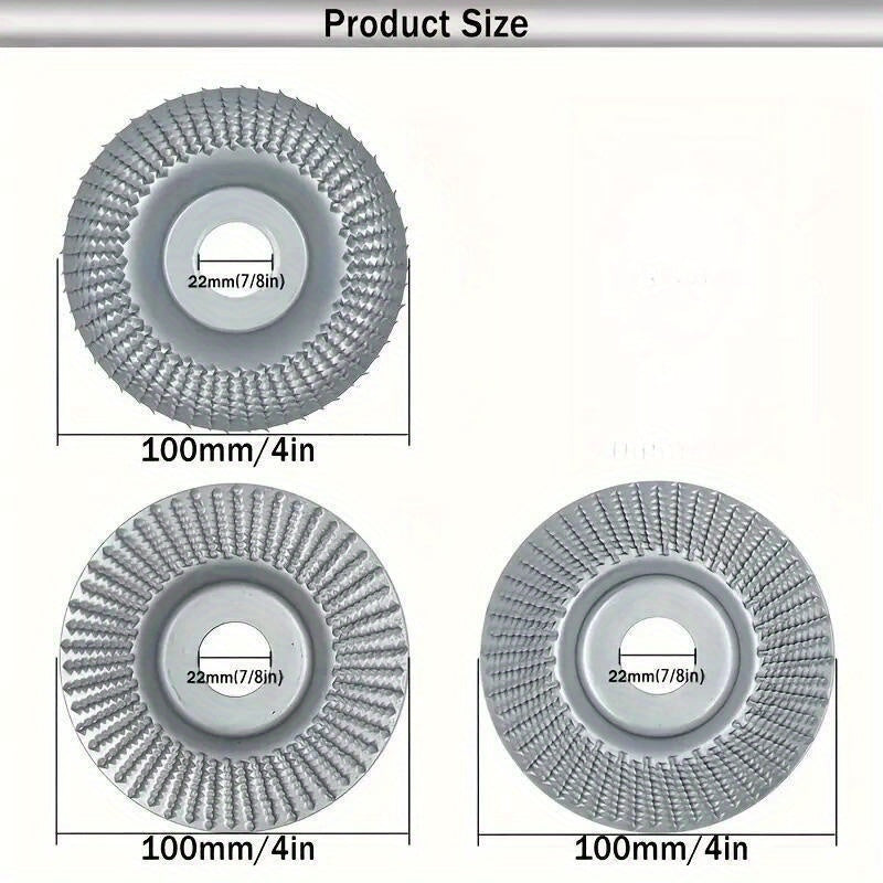 Wood Grinder Wheel Disc 10-16 Cm for Woodworking Sanding Carving Shaping