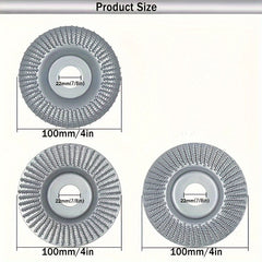 Wood Grinder Wheel Disc 10-16 Cm for Woodworking Sanding Carving Shaping