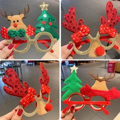 4pcs Elk Santa Claus Fun Glasses Christmas Party Favors Glasses