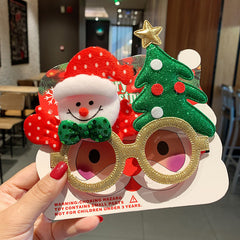 4pcs Elk Santa Claus Fun Glasses Christmas Party Favors Glasses