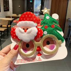 4pcs Elk Santa Claus Fun Glasses Christmas Party Favors Glasses