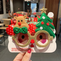 4pcs Elk Santa Claus Fun Glasses Christmas Party Favors Glasses