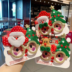 4pcs Elk Santa Claus Fun Glasses Christmas Party Favors Glasses