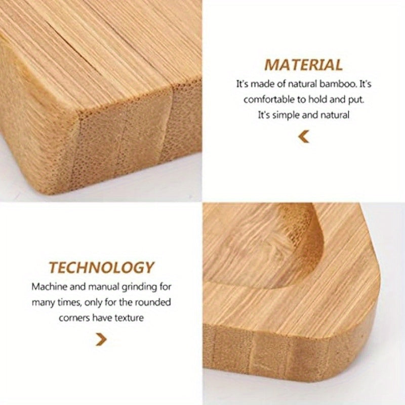 Bamboo Wooden Christmas Tree Shape Tray Desktop Storage Plate