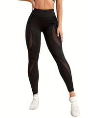 Hourglass Contrast Mesh High Waist Leggings