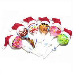 Santa Claus Christmas Hats Lollipop Topper Decor Party Decor Christmas
