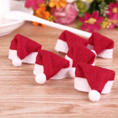 Santa Claus Christmas Hats Lollipop Topper Decor Party Decor Christmas
